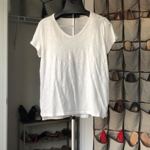 Merona White Burnout T-Shirt